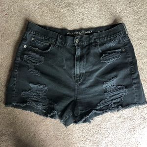 Black Denim Shorts